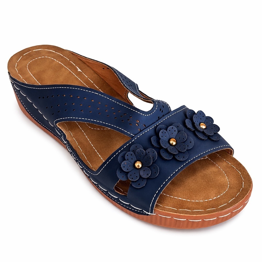 Women’s Navy Orthopedic Wedge Slide Sandals Euro 43 / US 12 Fits Lik 10.5-11z
.